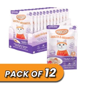 Moochie Tuna Recipe Topping Lobster In Jelly Cat Food for Health Wellness & Fitness 70g Pack of 12