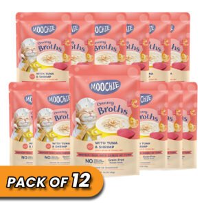 MOOCHIE CREAMY BROTH WITH TUNA & SHRIMP 40g Pouch Pack of 12