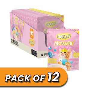 MOOCHIE KITTEN MOUSSE WITH TUNA BONITO 70g Pouch Pack of 12