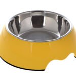 Nutrapet Melamine Round Bowl Mustard Yellow L:22 * 7.5Cms 700/ml23.6oz