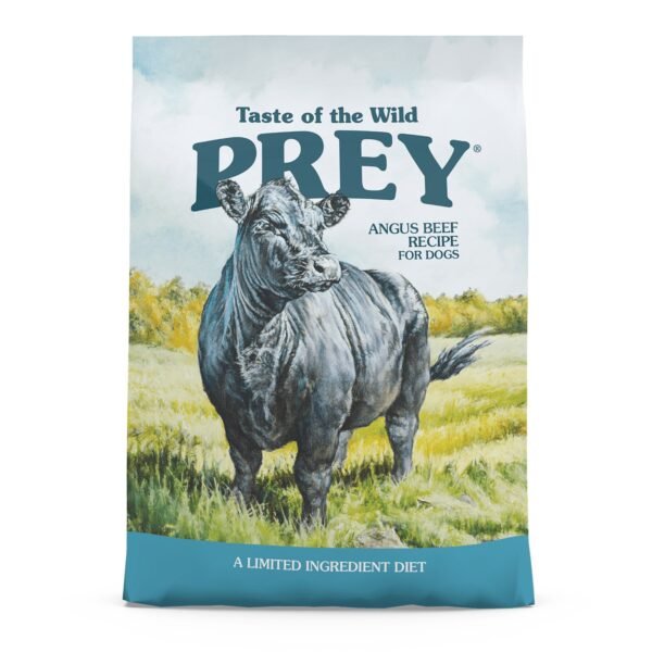 Taste of the Wild PREY Angus Beef Limited Ingredient Formula Dog Food 3.63Kg bag – grain-free dog food for sensitive digestion