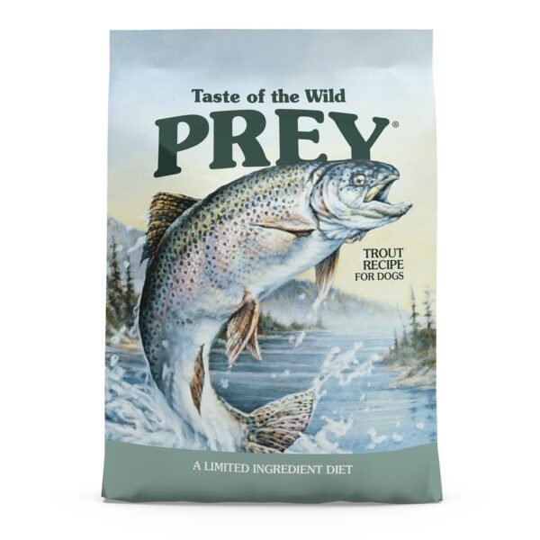 Taste of the Wild PREY Trout Limited Ingredient Formula 3.63Kg dog food bag – grain-free trout-based premium dog food for sensitivities